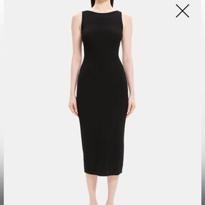 NWT Theory Twist Back Dress in Crepe Knit